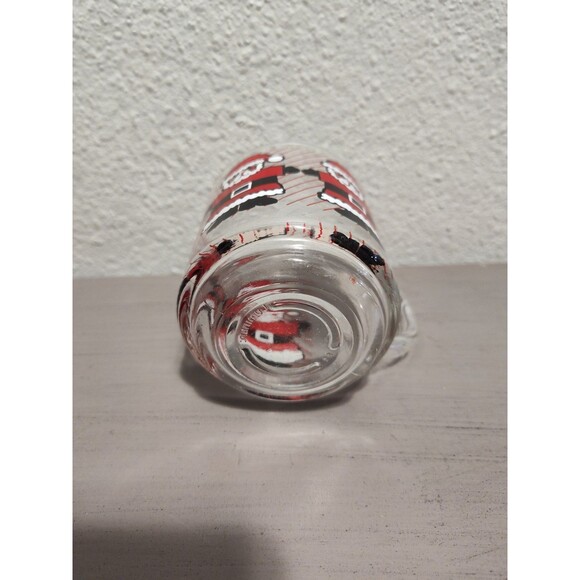 Vintage Luminarc Santa Holiday Winter Glass Mug Cup - Picture 4 of 9